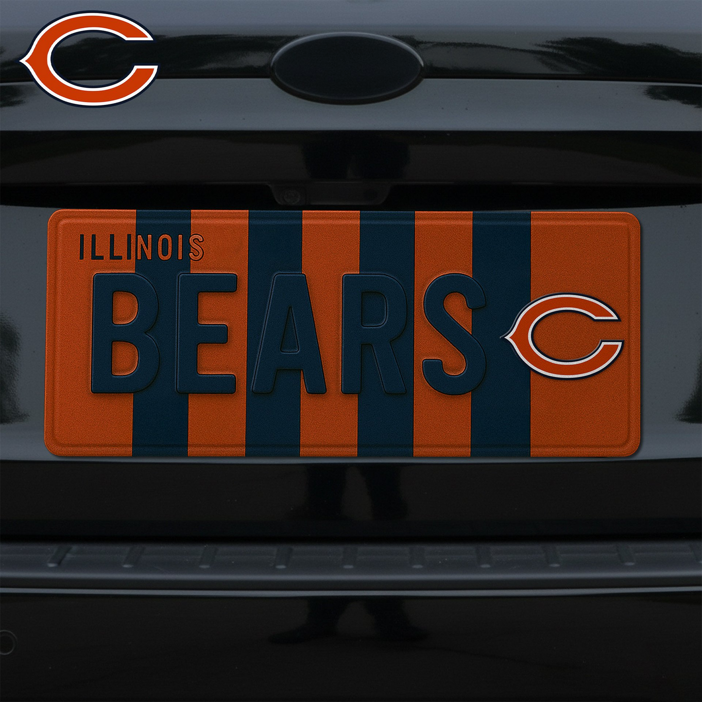 Premium NFL CHI License Plate Frame HI V1 NMD TTV
