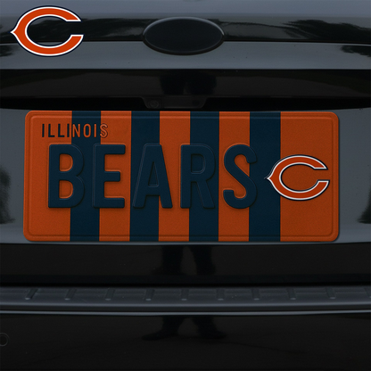 Premium NFL CHI License Plate Frame HI V1 NMD TTV