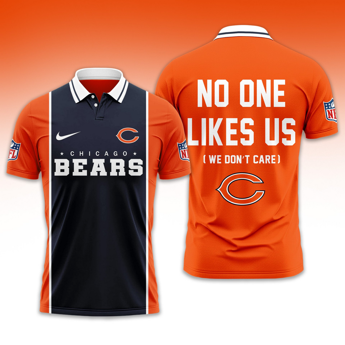 Premium NFL CHI No One Likes Us Polo Shirt V1 NMD 291025 TTV