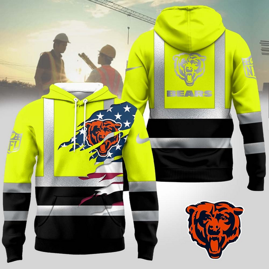 Premium NFL CHI Patriotic Safety Hoodie V1 NMD TTV