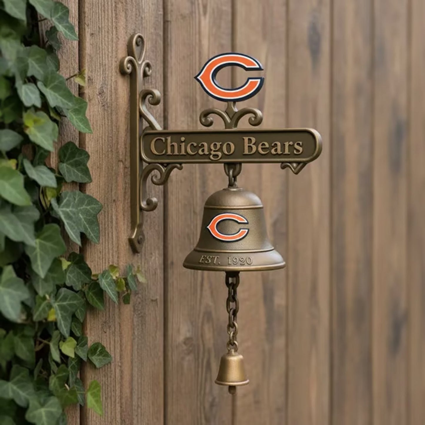 Premium NFL CHI Retro Wall-Mounted Metal Doorbell V1 NMD NHM