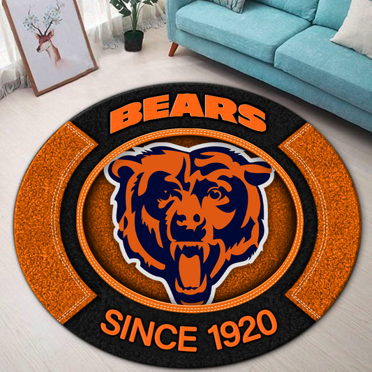Premium NFL CHI Round Rug Multicolor V2 NMD TTV