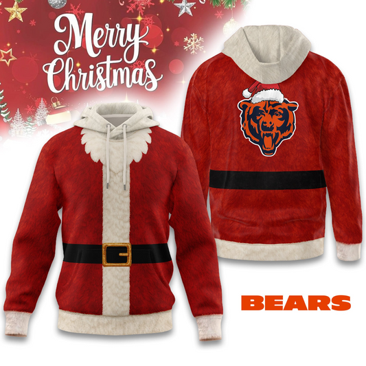 Premium NFL CHI Santa Claus Hoodie V1 NMD TTV