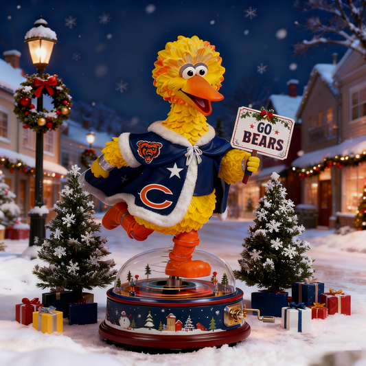 Premium NFL CHI x Big Bird Christmas Arcylic Plaque V1 NMD TTV