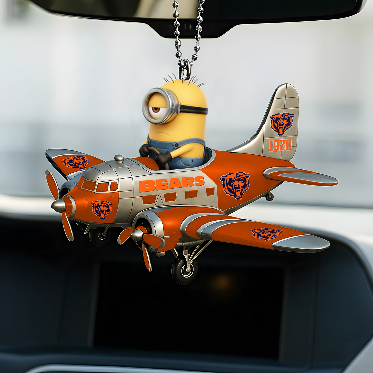Premium NFL CHI x MINI Car Ornament V1 DATND TANTD