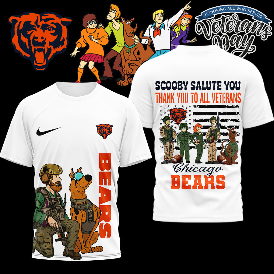 Premium NFL CHI x SCO Salute Veterans T-shirt V15 NMD NHM