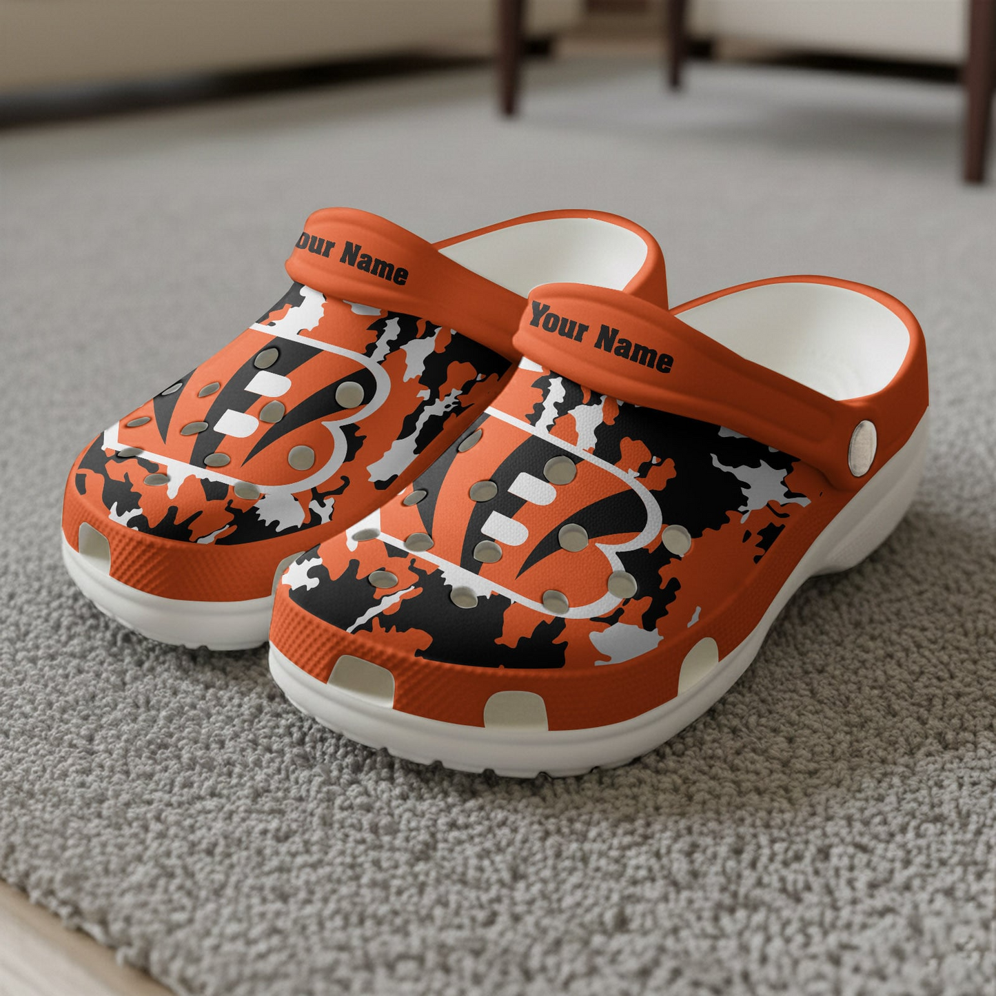 Premium NFL CIN Camo CLogs V1 NMD TTV