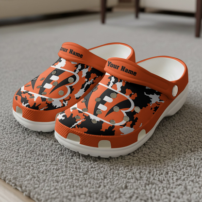 Premium NFL CIN Camo CLogs V1 NMD TTV
