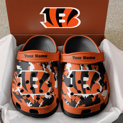 Premium NFL CIN Camo CLogs V1 NMD TTV