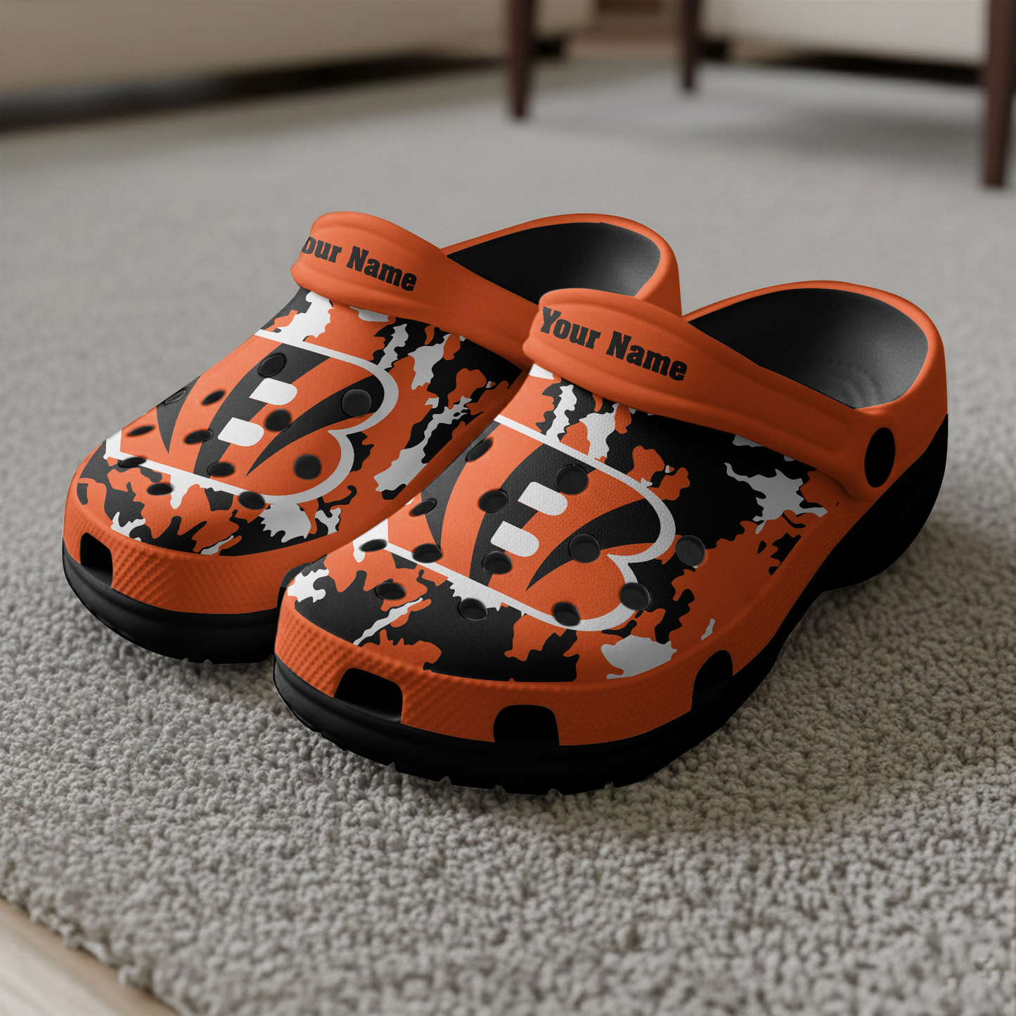 Premium NFL CIN Camo CLogs V1 NMD TTV