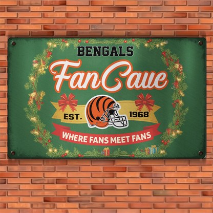 Premium NFL CIN Cave Metal Sign V2 NMD TTV