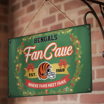 Premium NFL CIN Cave Metal Sign V2 NMD TTV