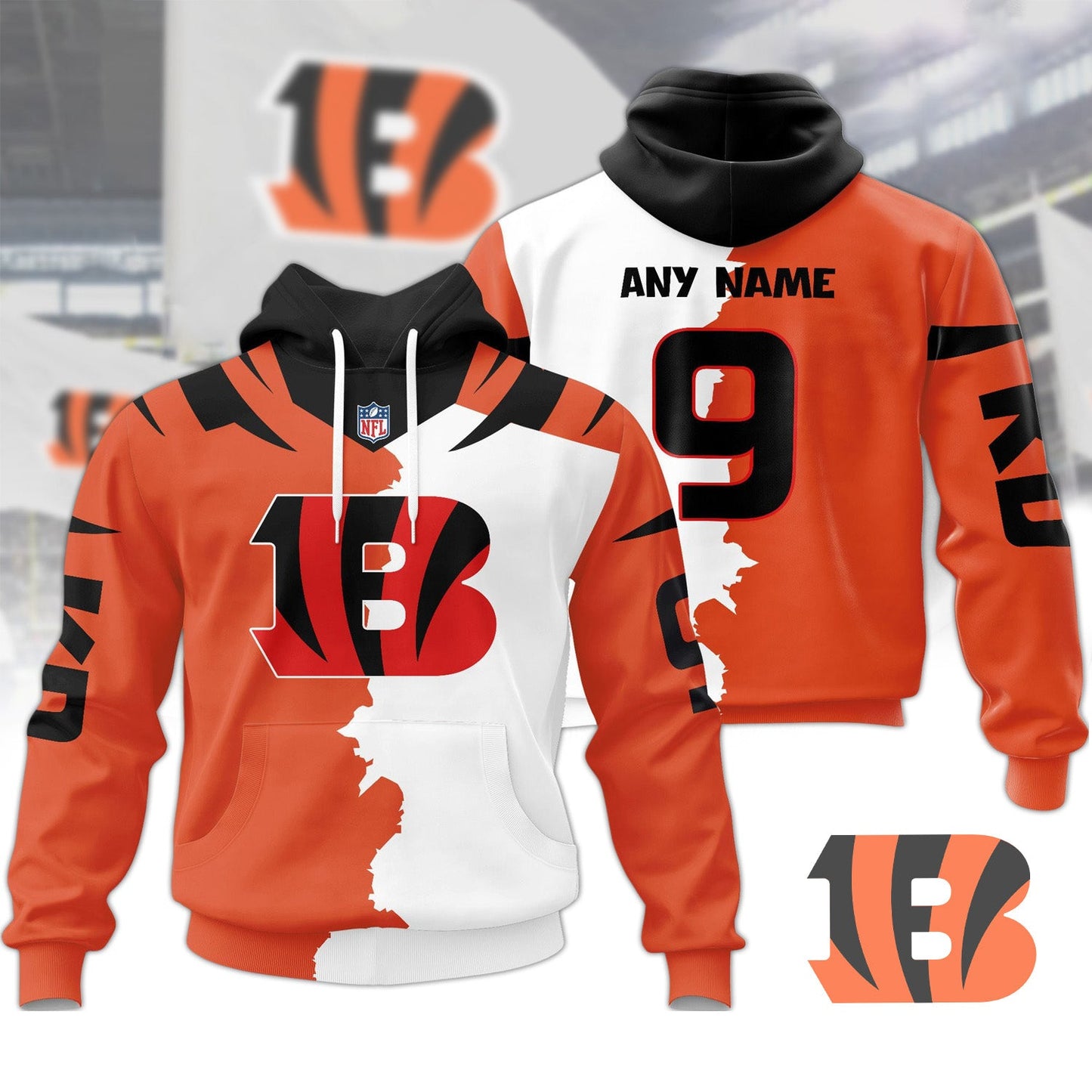 Premium NFL CIN Home Mix Away Hoodie V1 NMD NHM