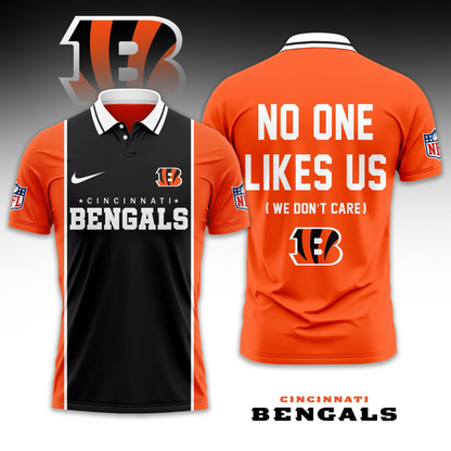 Premium NFL CIN No One Likes Us Polo Shirt V1 NMD TTV