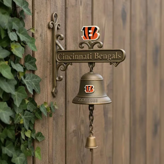 Premium NFL CIN Retro Wall-Mounted Metal Doorbell V1 NMD NHM