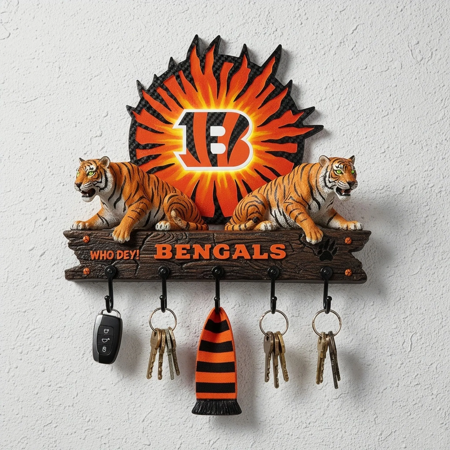 Premium NFL CIN Spirit Guardian Wall Key Holder V1 NMD TTV