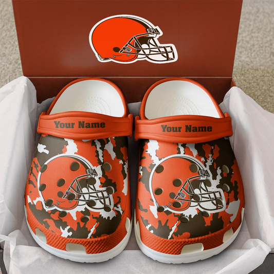 Premium NFL CLE Camo CLogs V1 NMD TTV