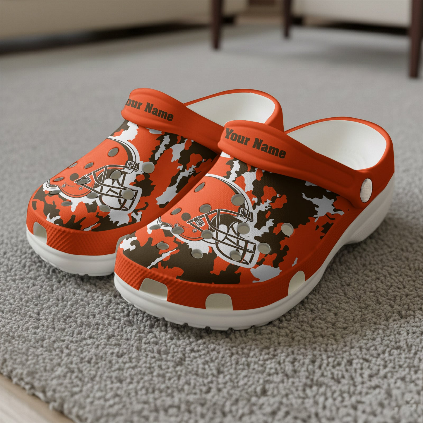 Premium NFL CLE Camo CLogs V1 NMD TTV