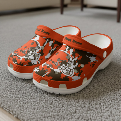 Premium NFL CLE Camo CLogs V1 NMD TTV