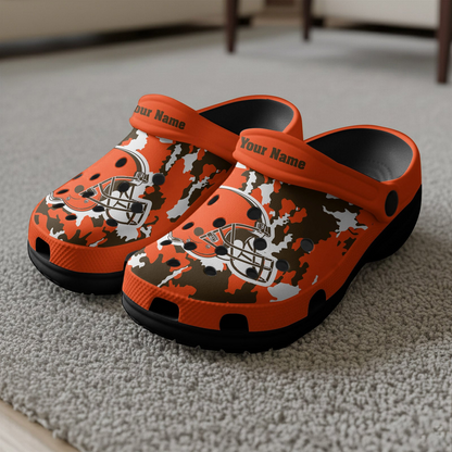 Premium NFL CLE Camo CLogs V1 NMD TTV