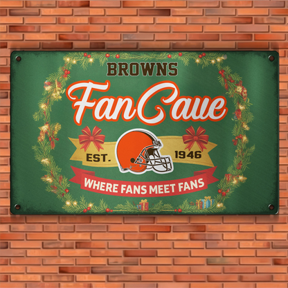 Premium NFL CLE Cave Metal Sign V2 NMD TTV