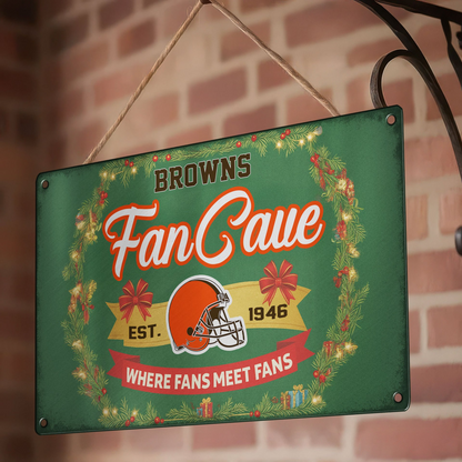 Premium NFL CLE Cave Metal Sign V2 NMD TTV