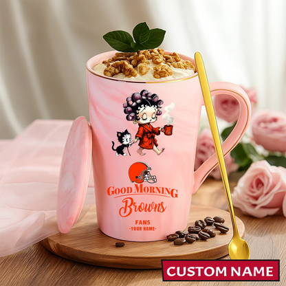 Premium NFL CLE Ceramic Women Coffee Mug V1 NMD TTV