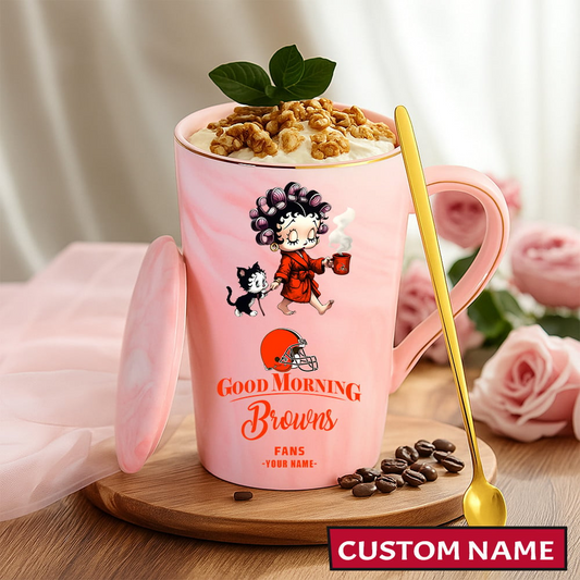 Premium NFL CLE Ceramic Women Coffee Mug V1 NMD TTV