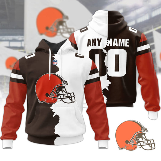 Premium NFL CLE Home Mix Away Hoodie V1 NMD NHM