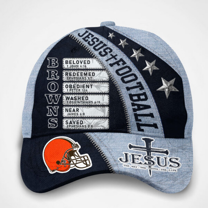 Premium NFL CLE Jesus Football Classic Cap V1 NMD TTV