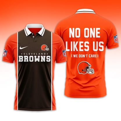 Premium NFL CLE No One Likes Us Polo Shirt V1 NMD TTV