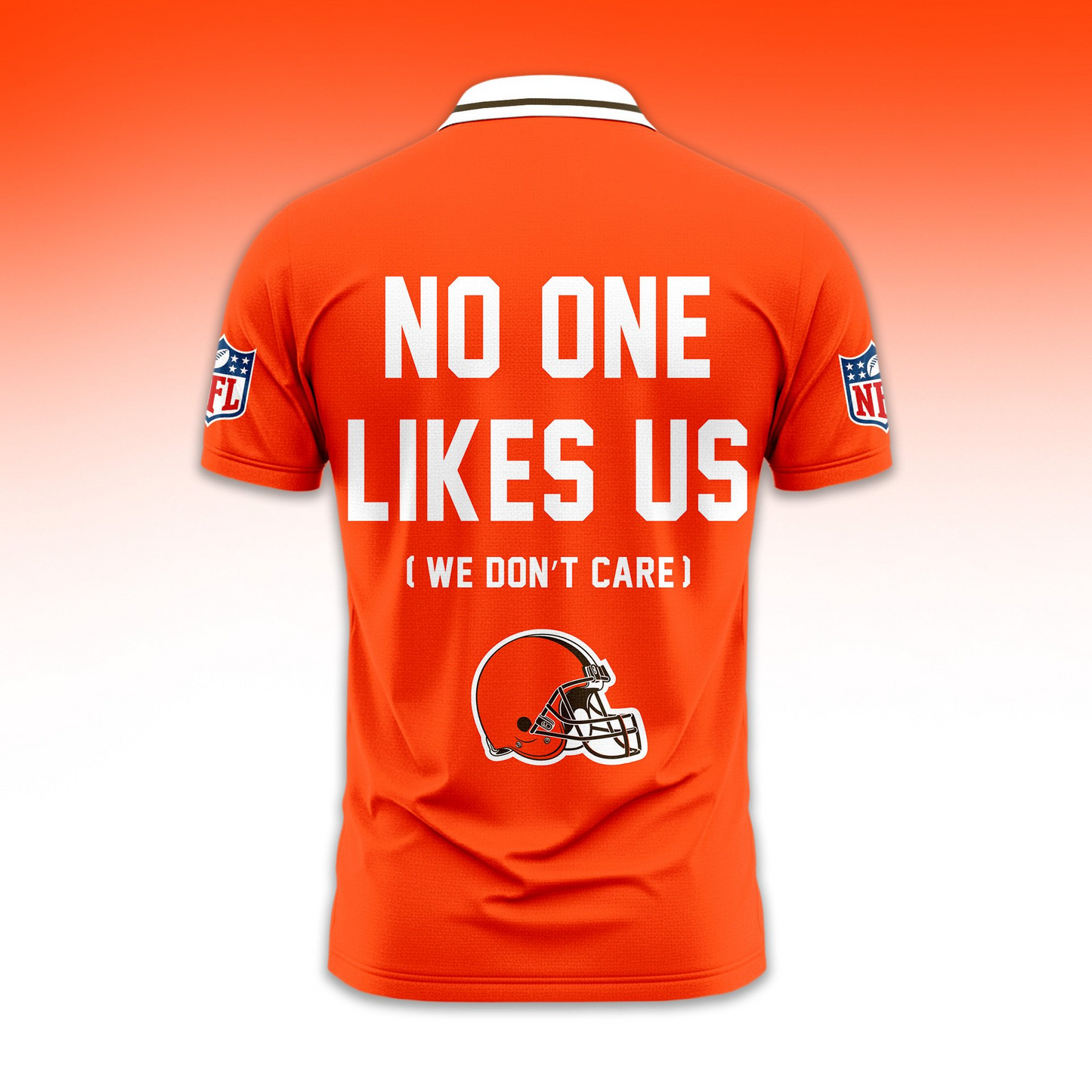 Premium NFL CLE No One Likes Us Polo Shirt V1 NMD TTV