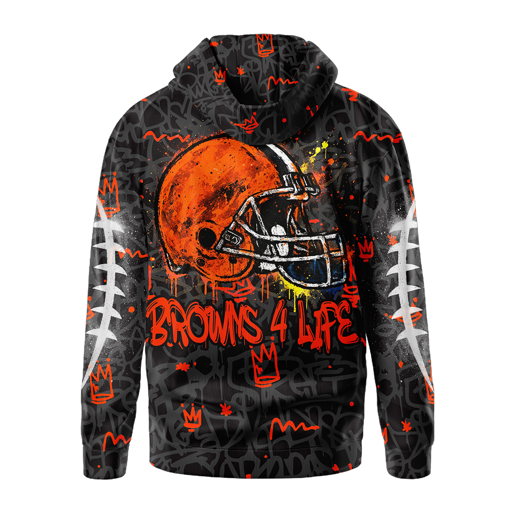 Premium NFL CLE Special Graffiti Hoodie V2 NMD  TTV