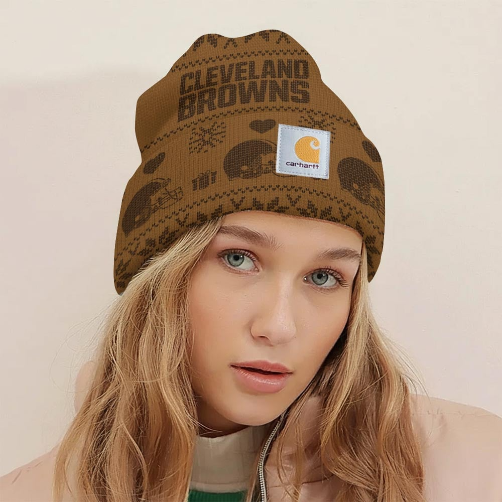 Premium NFL CLE x CH Chrismas Workwear Beanie V1 NMD TTV