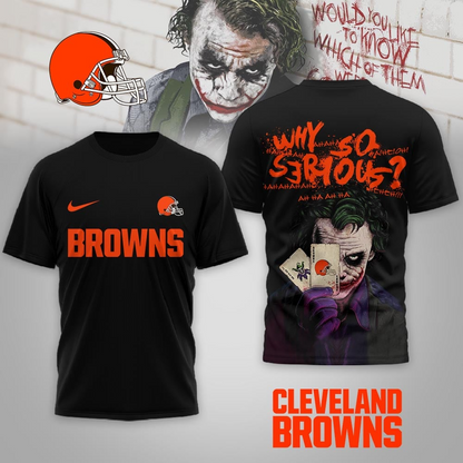 Premium NFL CLE x JOK Why So Serious T-shirt V1 NMD TTV