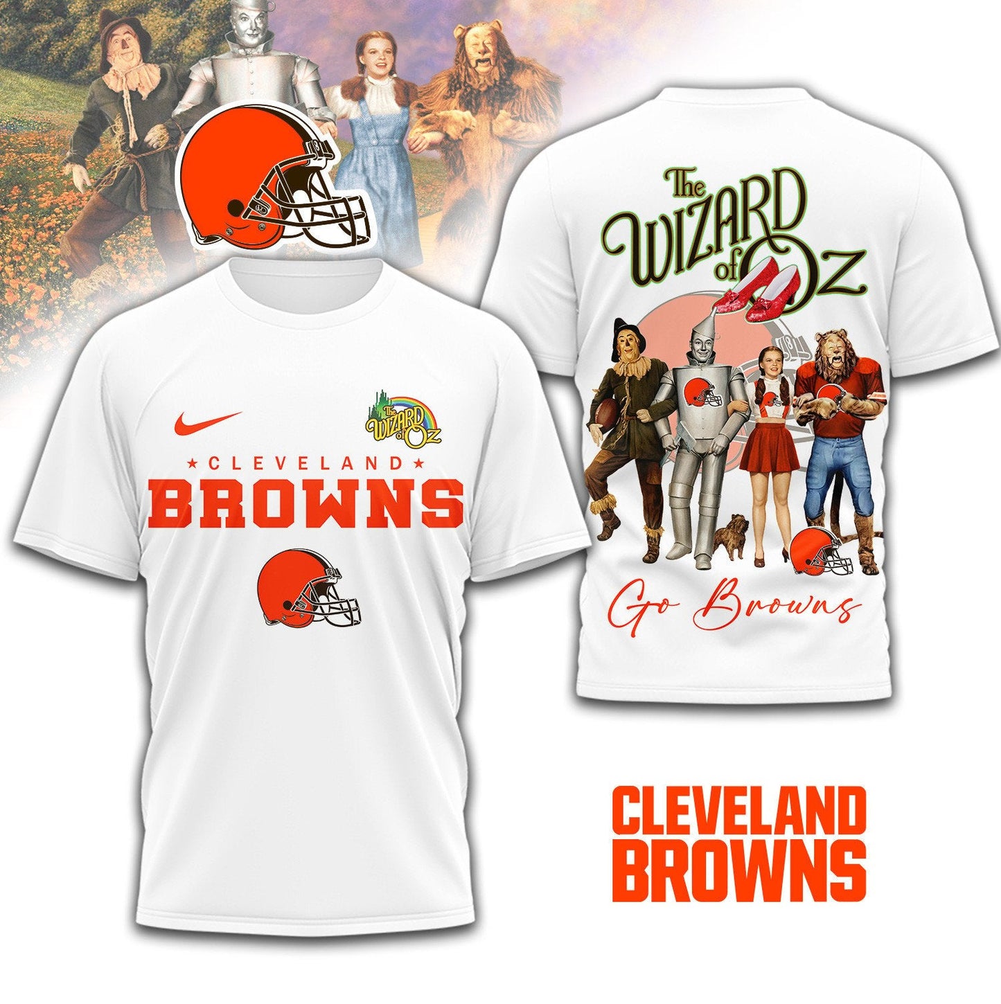 Premium NFL CLE x The Wizard Of Oz T-shirt V1 NMD NHM
