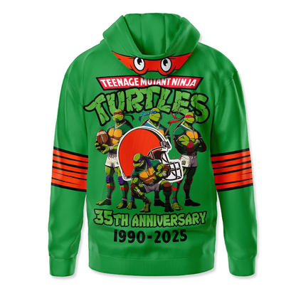Premium NFL CLE x TMNT 35th Anniversary Hoodie V1 NMD TTV