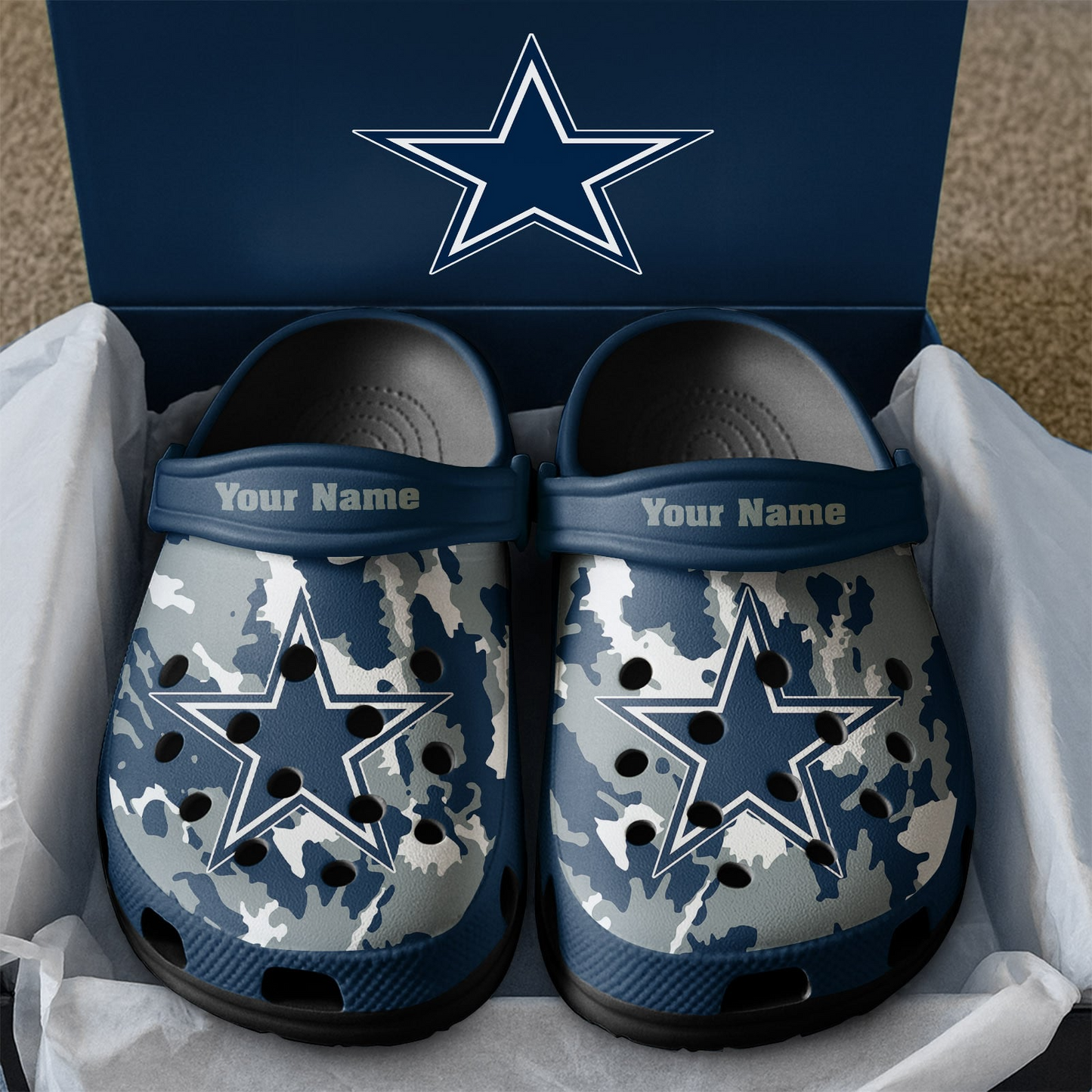 Premium NFL DAL Camo CLogs V1 NMD TTV