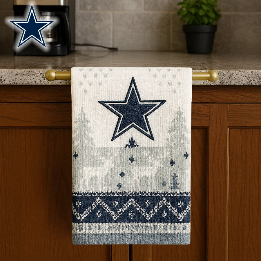 Premium NFL DAL Christmas Kitchen Towel V1 NMD TTV