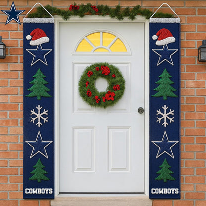 Premium NFL DAL Christmas Merry Christmas Porch Sign V1 NMD NHM