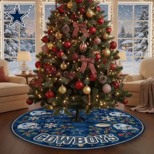 Premium NFL DAL Christmas Tree Skirt V1 NMD TTV