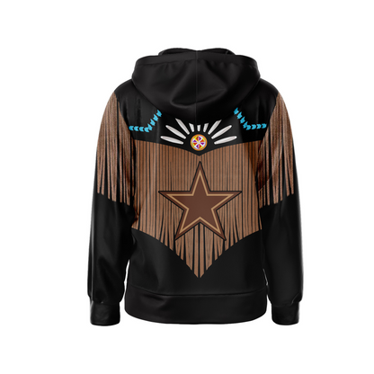 Premium NFL DAL Native American Pattern Zip Hoodie V1 NMD25 TTV