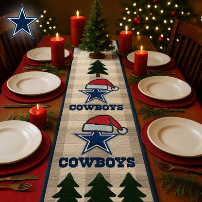 Premium NFL DAL Quilted Christmas Table Runner V1 NMD NHM