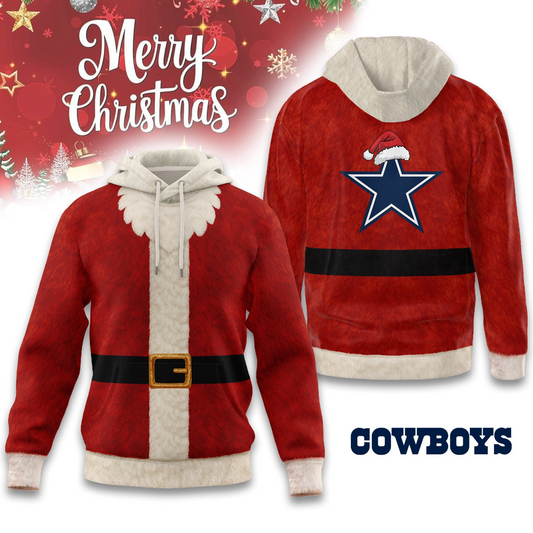 Premium NFL DAL Santa Claus Hoodie V1 NMD TTV