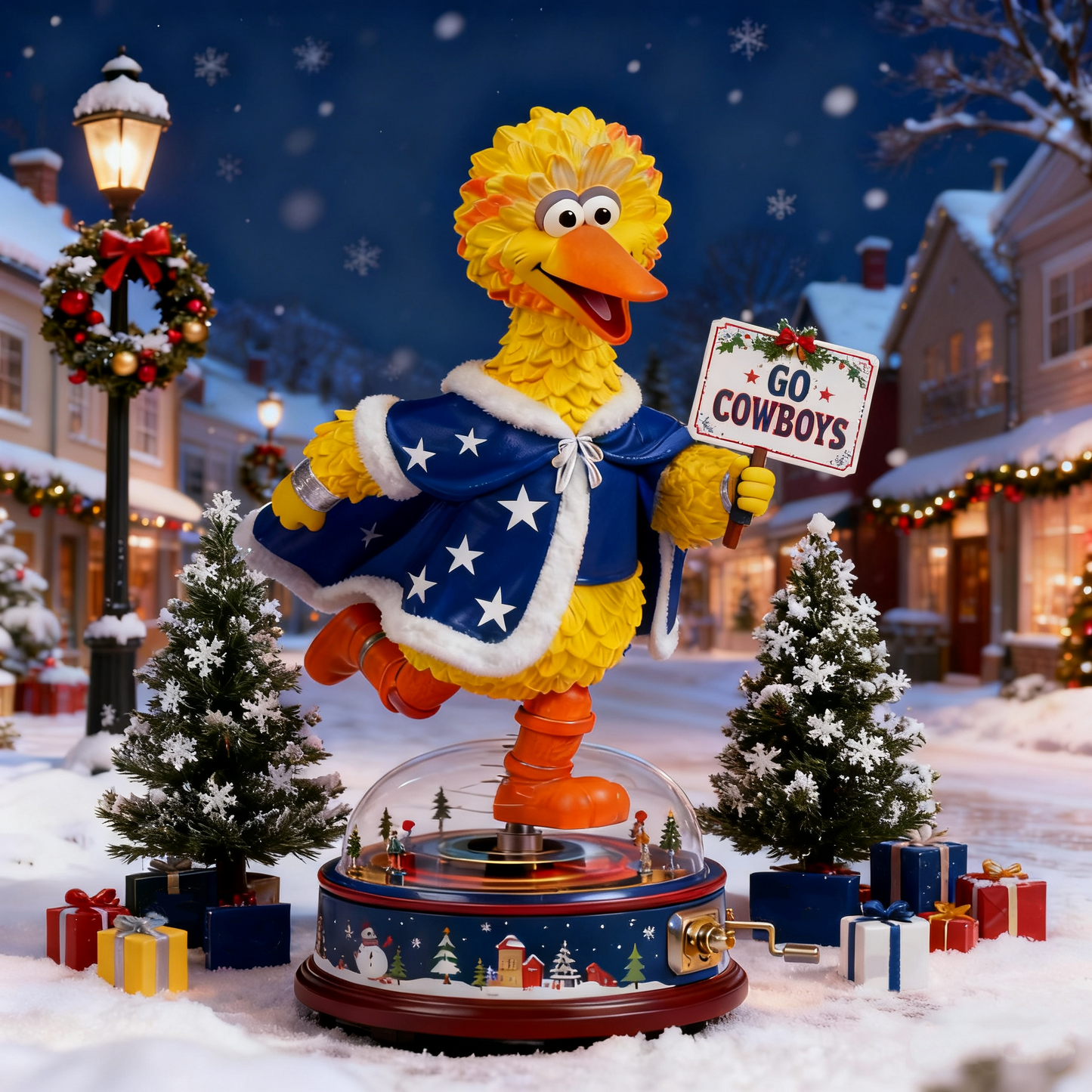Premium NFL DAL x Big Bird Christmas Arcylic Plaque V1 NMD TTV
