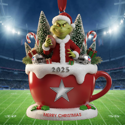 Premium NFL DAL x The Grinch Christmas Ornament V2 NMD TTV
