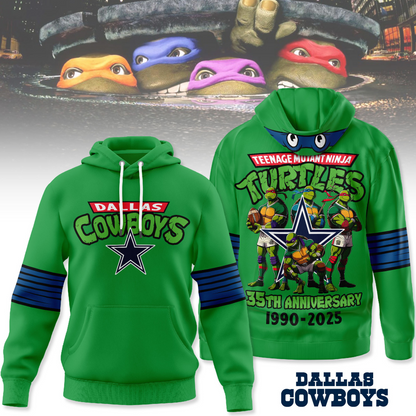 Premium NFL DAL x TMNT 35th Anniversary Hoodie V1 NMD TTV