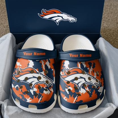 Premium NFL DEN Camo CLogs V1 NMD TTV
