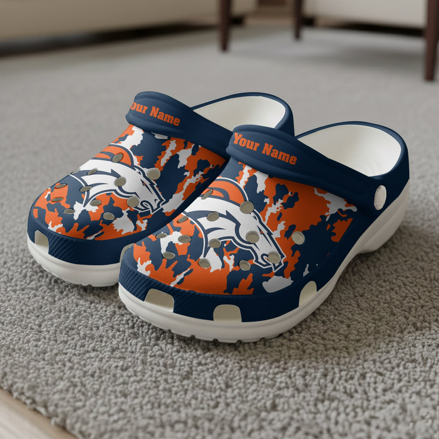 Premium NFL DEN Camo CLogs V1 NMD TTV