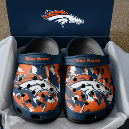 Premium NFL DEN Camo CLogs V1 NMD TTV